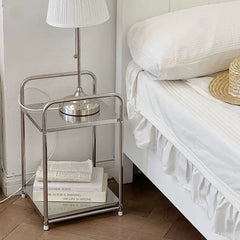 Retro Stainless Steel Side Table