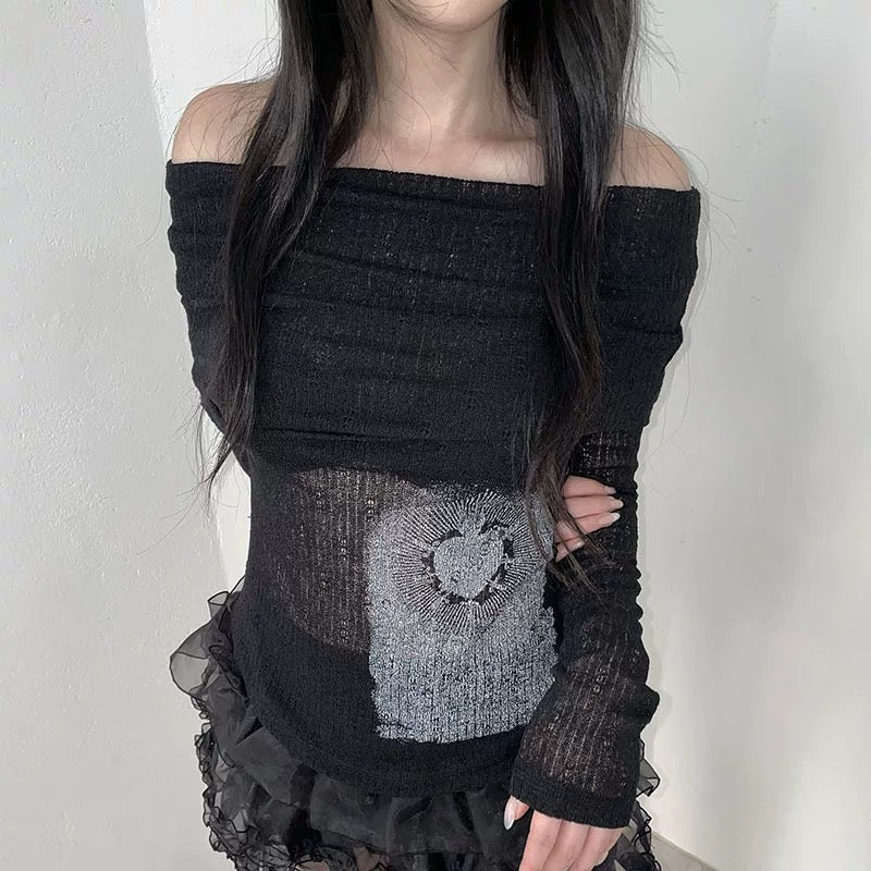 Y2K Off Shoulder Top