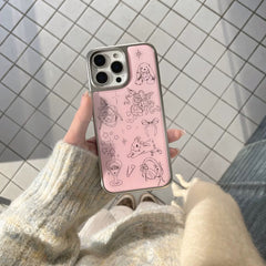 Pink Angel Bunny iPhone Case