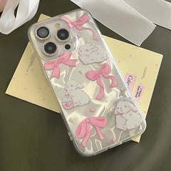 Pink Bow Bunny iPhone Case
