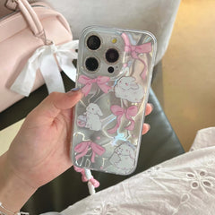 Pink Bow Bunny iPhone Case
