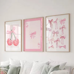 Pink Bow Coquette Poster