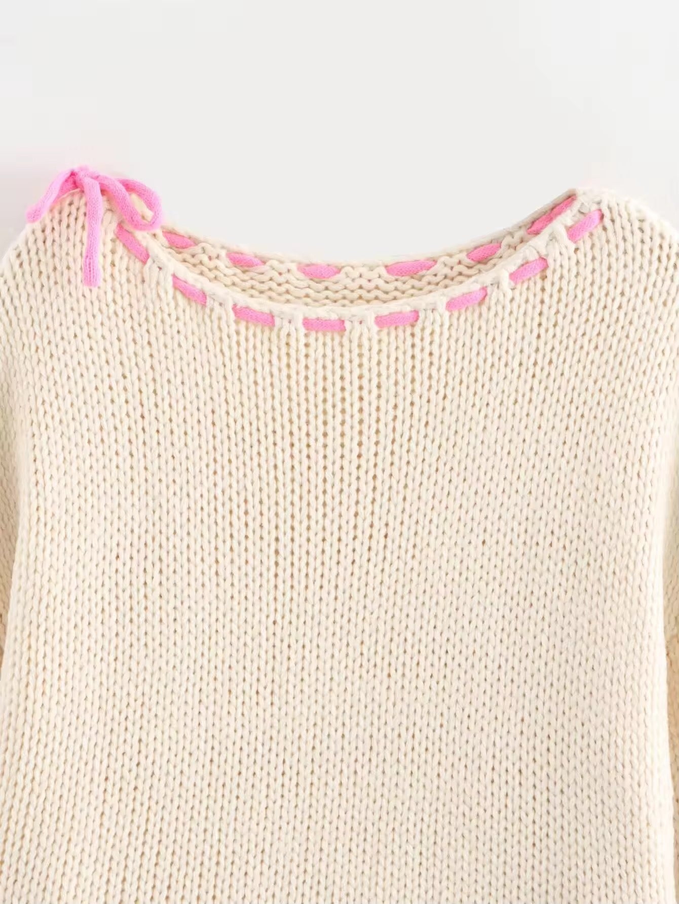 Coquette Pink Bow Sweater