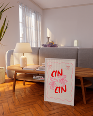 Cin Cin Wine Poster Set