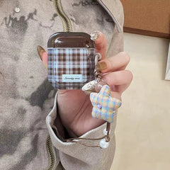 Preppy Plaid AirPods Case with Charm