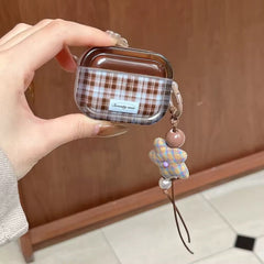 Preppy Plaid AirPods Case with Charm