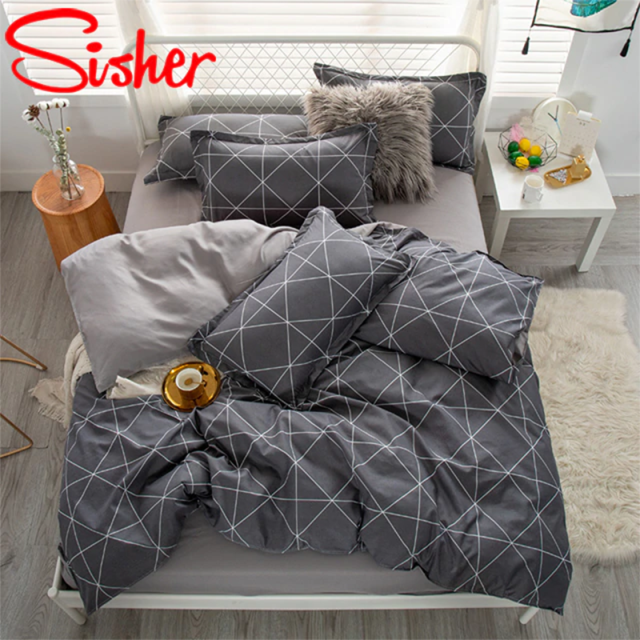 Simple Bedding Set White Leaf Pillowcase Duvet Cover Bed Linen Sheet Single Double Queen King Nordic Quilt Covers 220x240