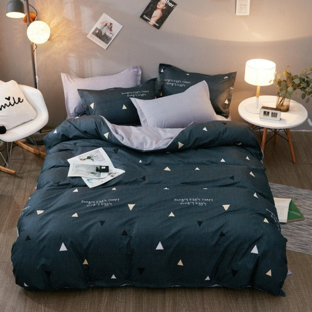 Simple Bedding Set White Leaf Pillowcase Duvet Cover Bed Linen Sheet Single Double Queen King Nordic Quilt Covers 220x240