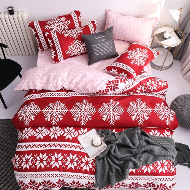 Simple Bedding Set White Leaf Pillowcase Duvet Cover Bed Linen Sheet Single Double Queen King Nordic Quilt Covers 220x240