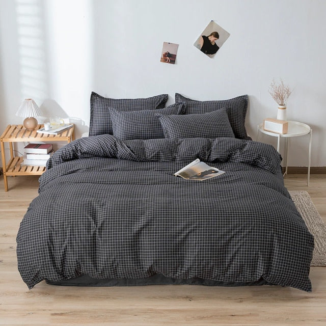 Simple Bedding Set White Leaf Pillowcase Duvet Cover Bed Linen Sheet Single Double Queen King Nordic Quilt Covers 220x240