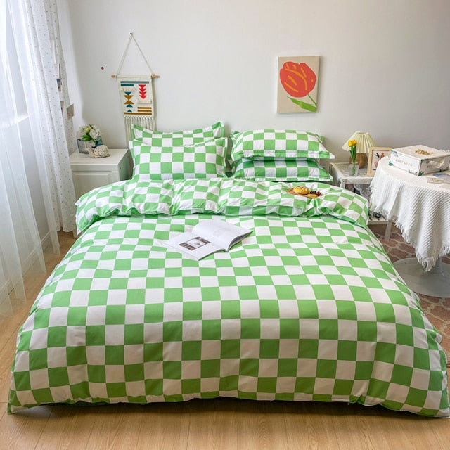 Simple Bedding Set White Leaf Pillowcase Duvet Cover Bed Linen Sheet Single Double Queen King Nordic Quilt Covers 220x240