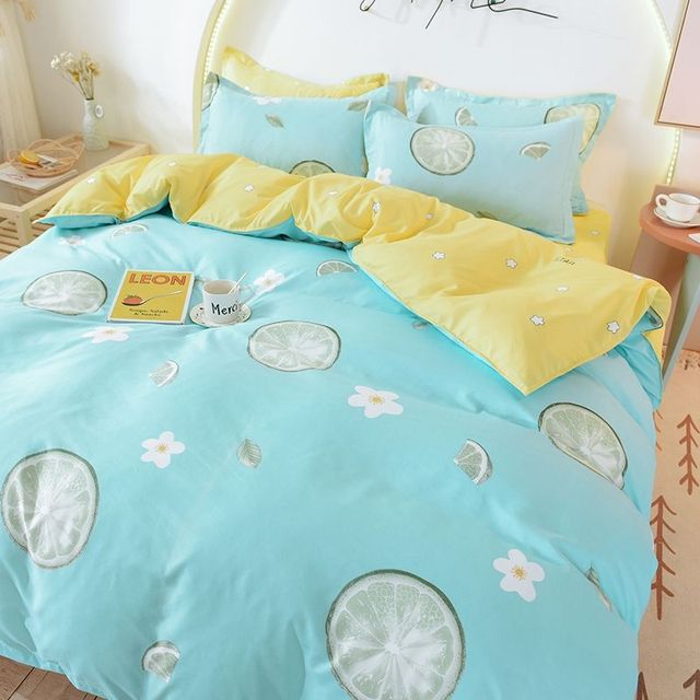 Orange Bedding Set Girls Boys Bed Linen Sheet Plaid Duvet Cover 240x220 Single Double Queen King Quilt Covers Sets Bedclothes