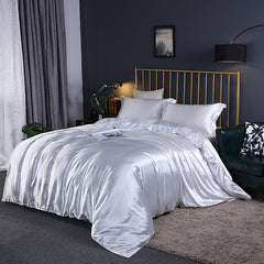 Solid Color Bedding Set Luxury Soft Bed Sheet And Pillowcases Quality Quilt Cover Summer Bed Set For Home Quality Bed Cover Set
