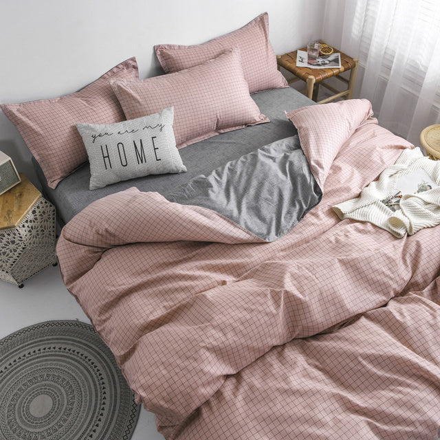 Floral Printed Home Queen Bedding Set Soft Fresh Comfortable Duvet Cover Set with Sheets Quilt Covers Pillow Cases 3-4 Pcs Sets