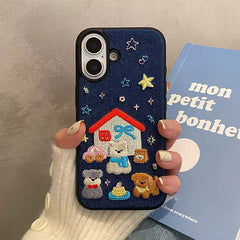 Denim Puppy iPhone Case