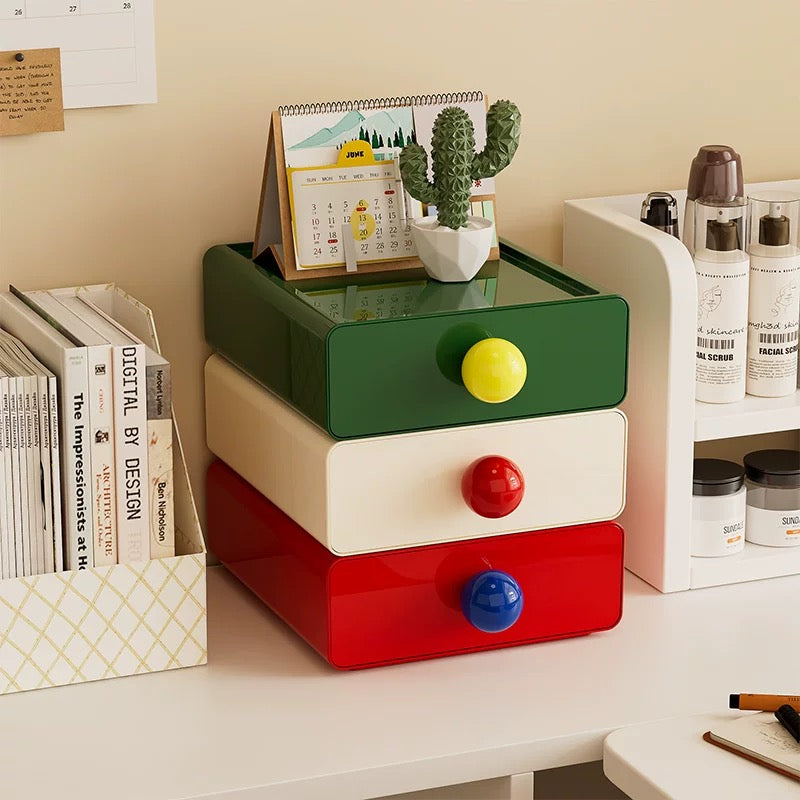 Retro Desktop Organizer with Drawer