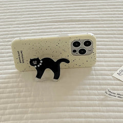 Black Cat Cartoon iPhone Case