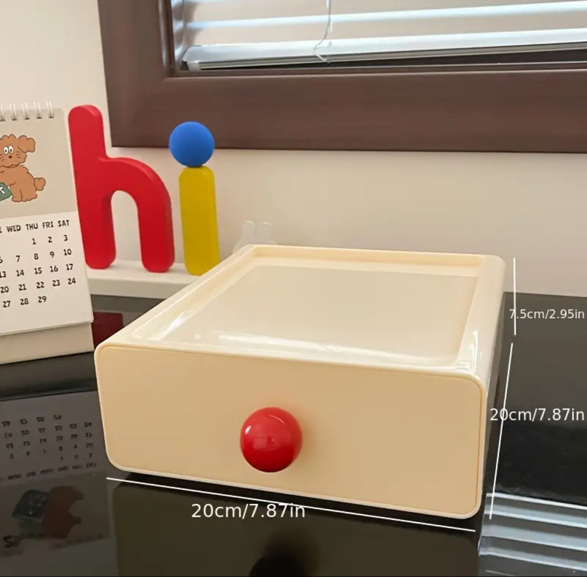 Retro Desktop Organizer with Drawer