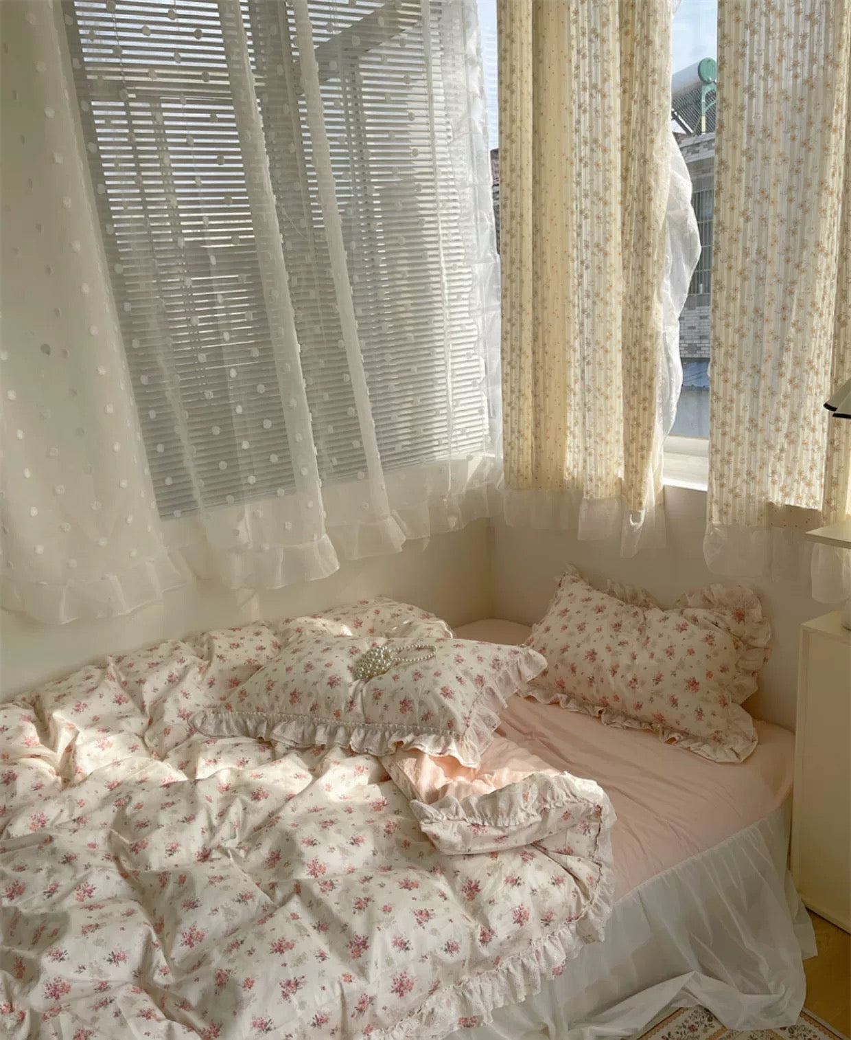 Pink Floral Duvet Cover Set