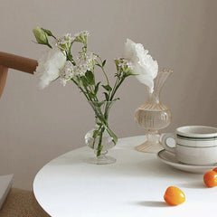 Rounded Glass Flute Vase