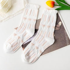 Ruffle Pink Bow Socks 5-pack
