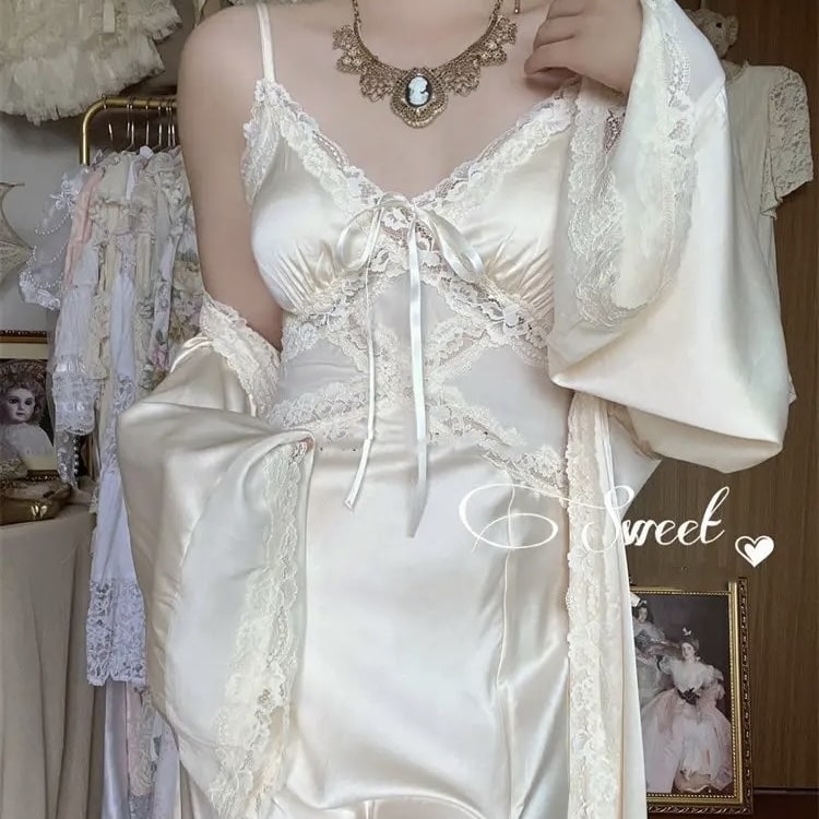 Silk Coquette Strap Dress