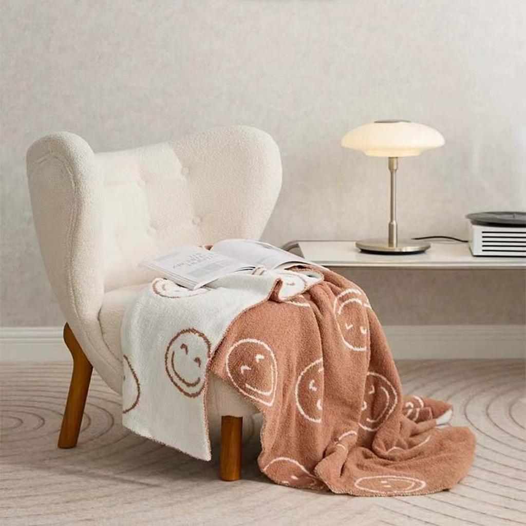 Smiley Face Blanket - Green