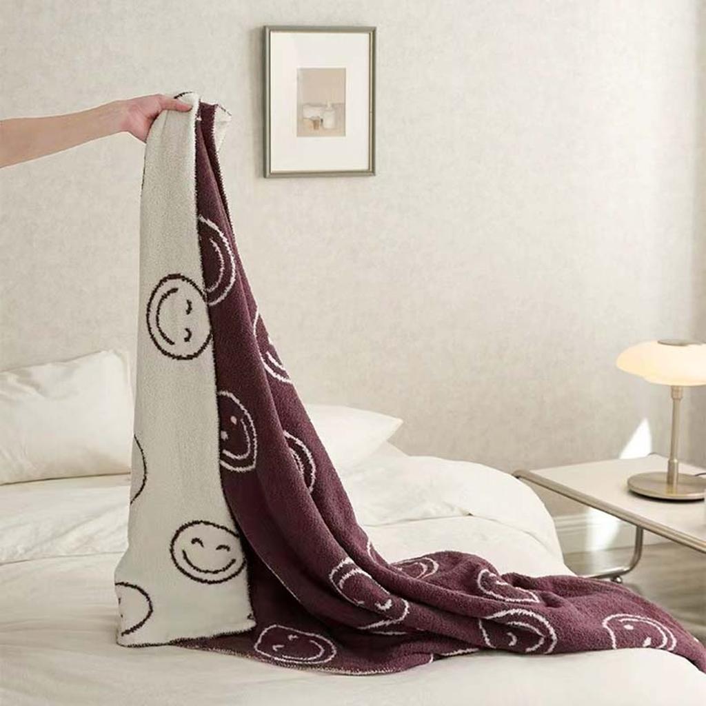 Smiley Face Blanket - Orange
