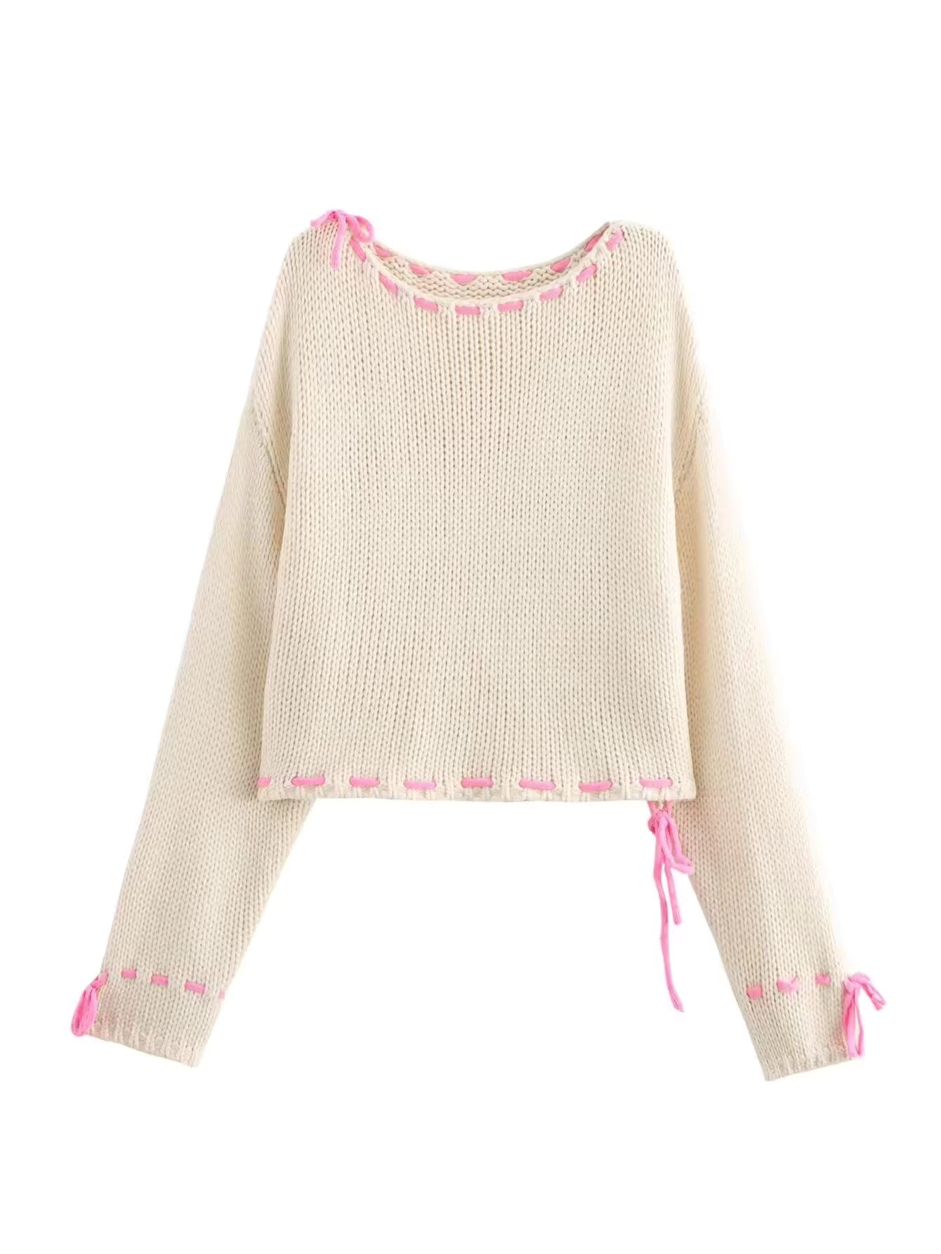 Coquette Pink Bow Sweater