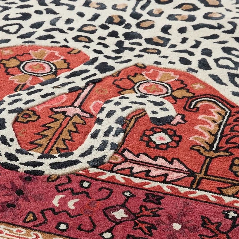 Boho Leopard Print Carpet