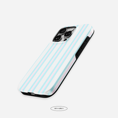 Blue & Pink Striped iPhone Case