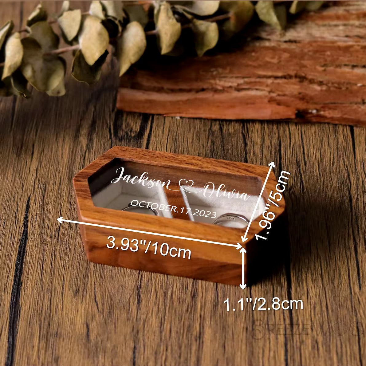 Personalized Wooden Ring Box