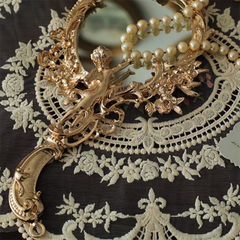 Vintage Handheld Makeup Mirror