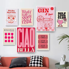 Vintage Pink Canvas Poster