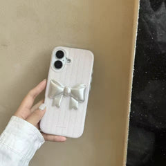 Polka Dot Pearl Bow iPhone Case