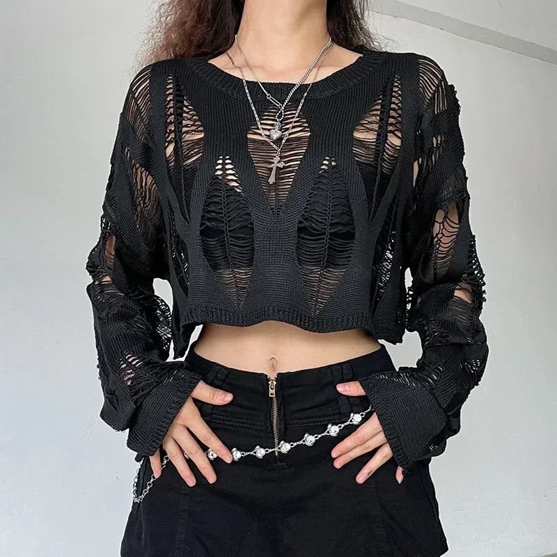 Gothic Black Sweater