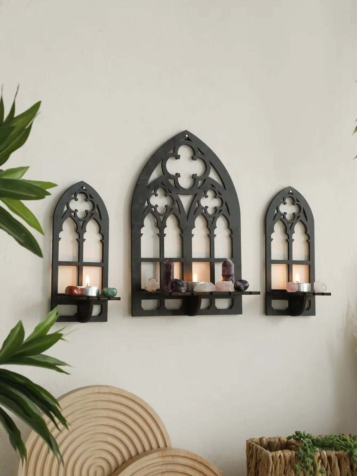 Gothic Wooden Arch Shelf