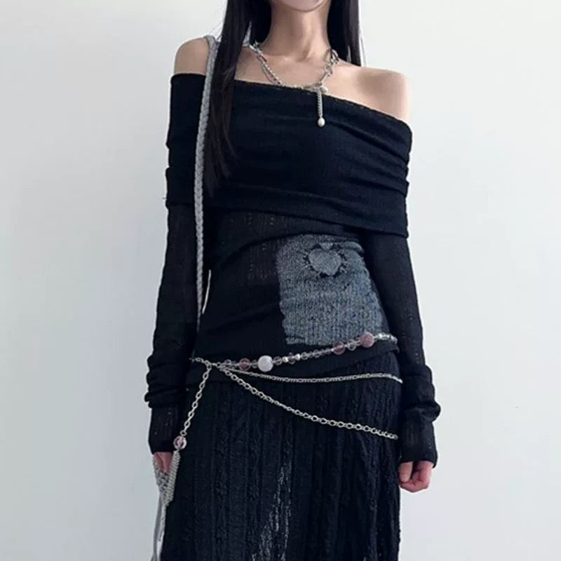 Y2K Off Shoulder Top