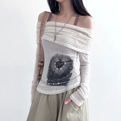 Y2K Off Shoulder Top